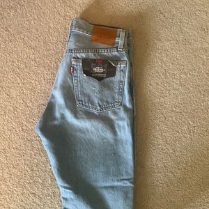 Levi 501 high rise, straight leg jeans